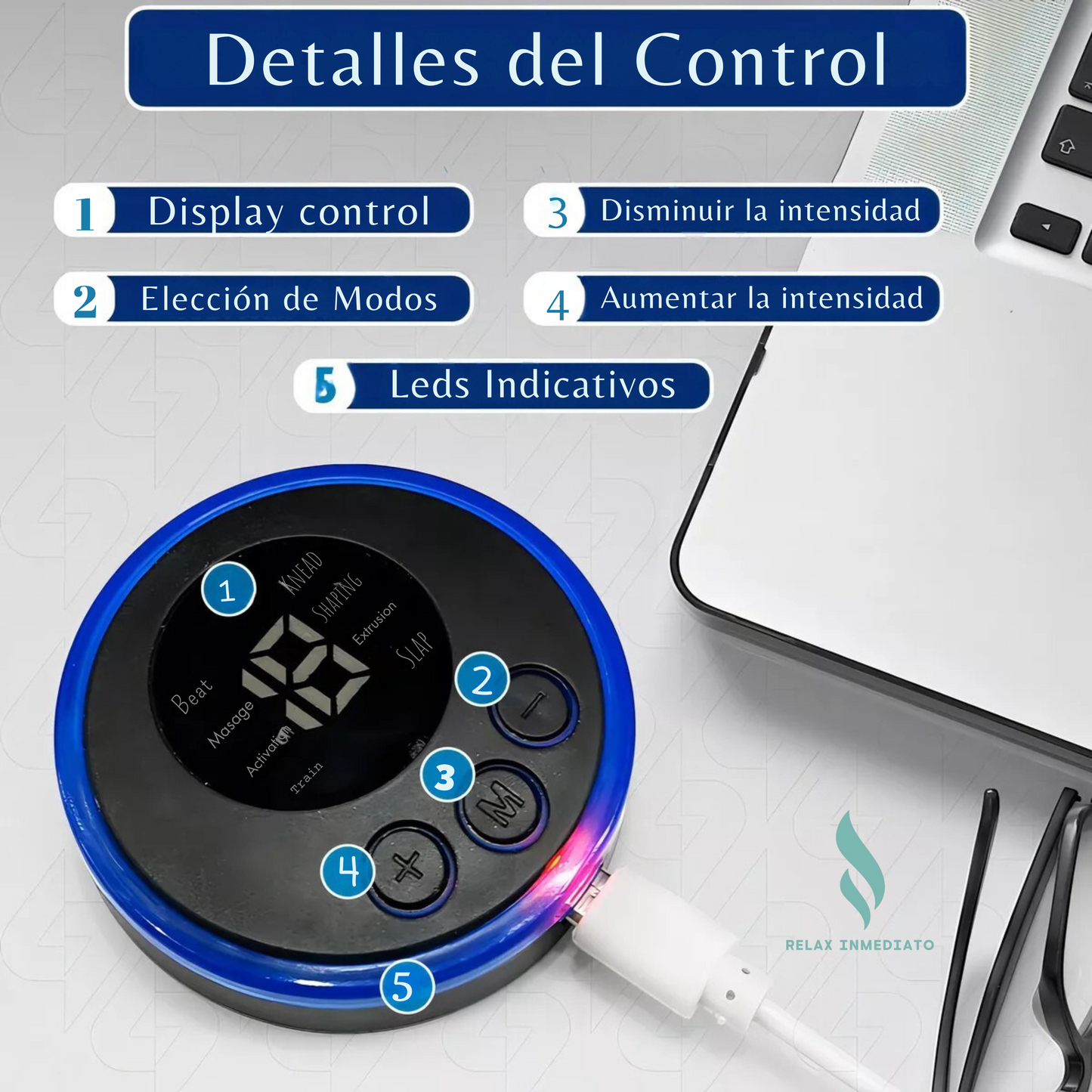 Masajeador muscular Electro estimulación.